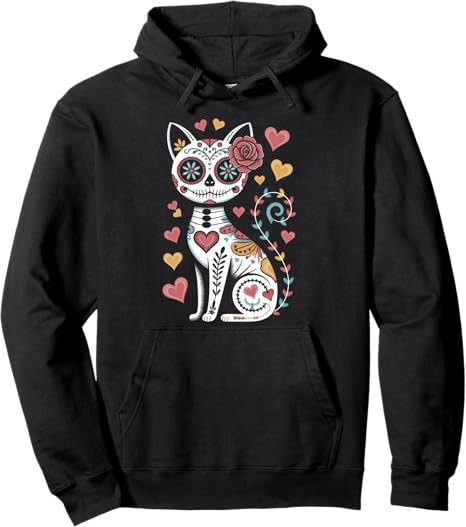 Cinco de Mayo Fro Skeleton Cat Sugar Skull Apparel