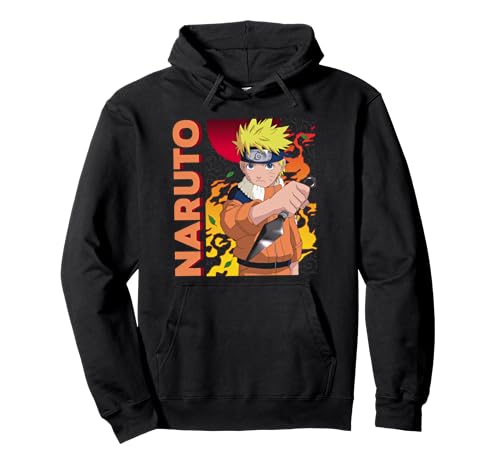 Naruto Main Character On Elemental Background Pullover Hoodie