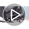 JEAREY Oversized Padded Zero Gravity Chairs, Folding Lounge Chair Outdoor Patio Recliner, Anti Gravity Chair for Backyard with Headrest, Cup Holder, Side Tray, Polyester Mesh - Black/Gray image 7