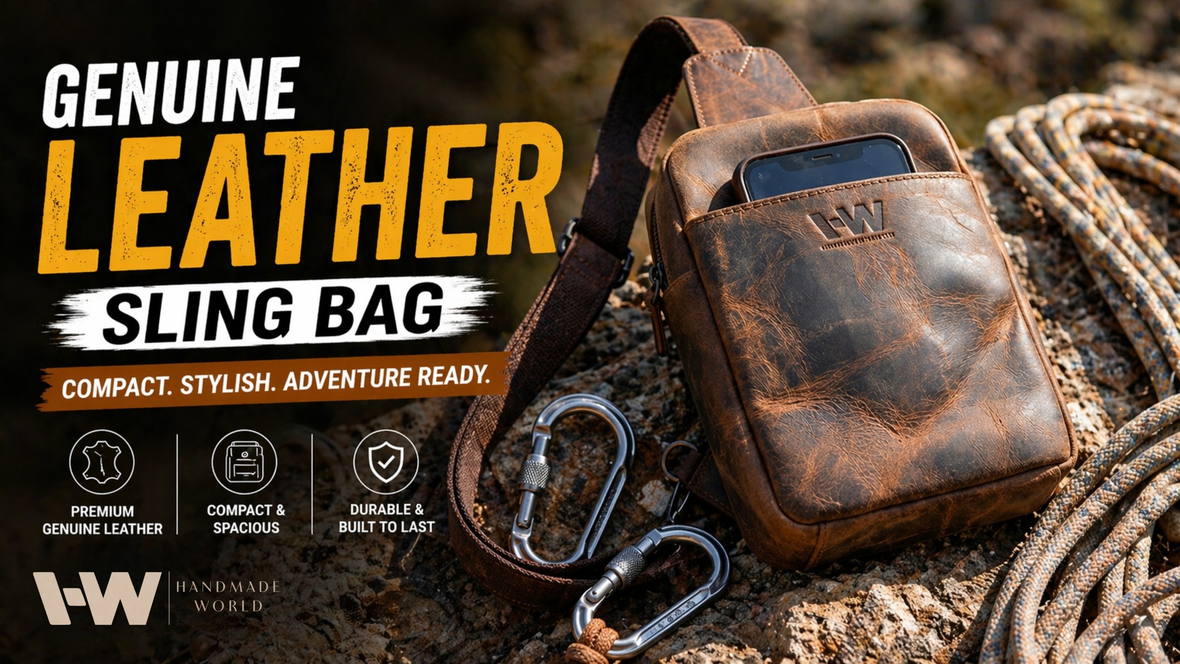n-handmade Amazon.com: Handmade World Leather Sling Bag for Men – Anti-Theft