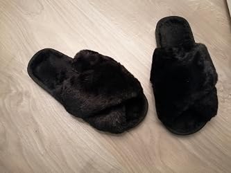 Chaussons Fourrure Femme AONEGOLD - Pantoufles Chaudes Ouvertes Antidérapantes