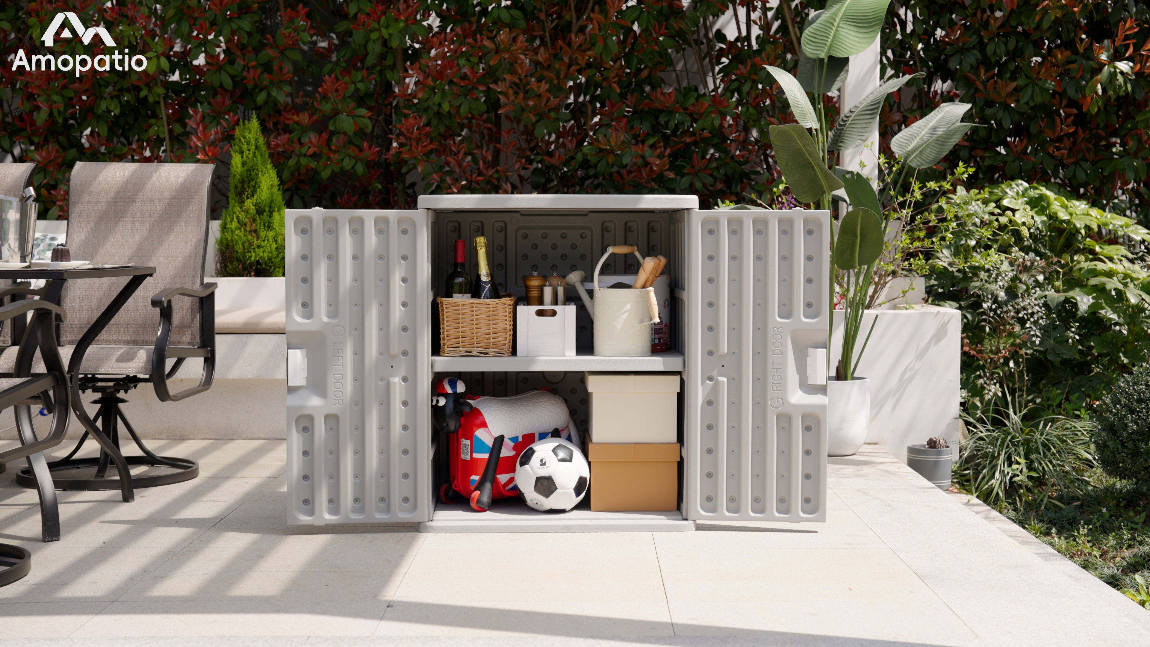 Outdoor Storage Cabinet Greesum 27 Cu.ft Outdoor Horizontal Storage ...