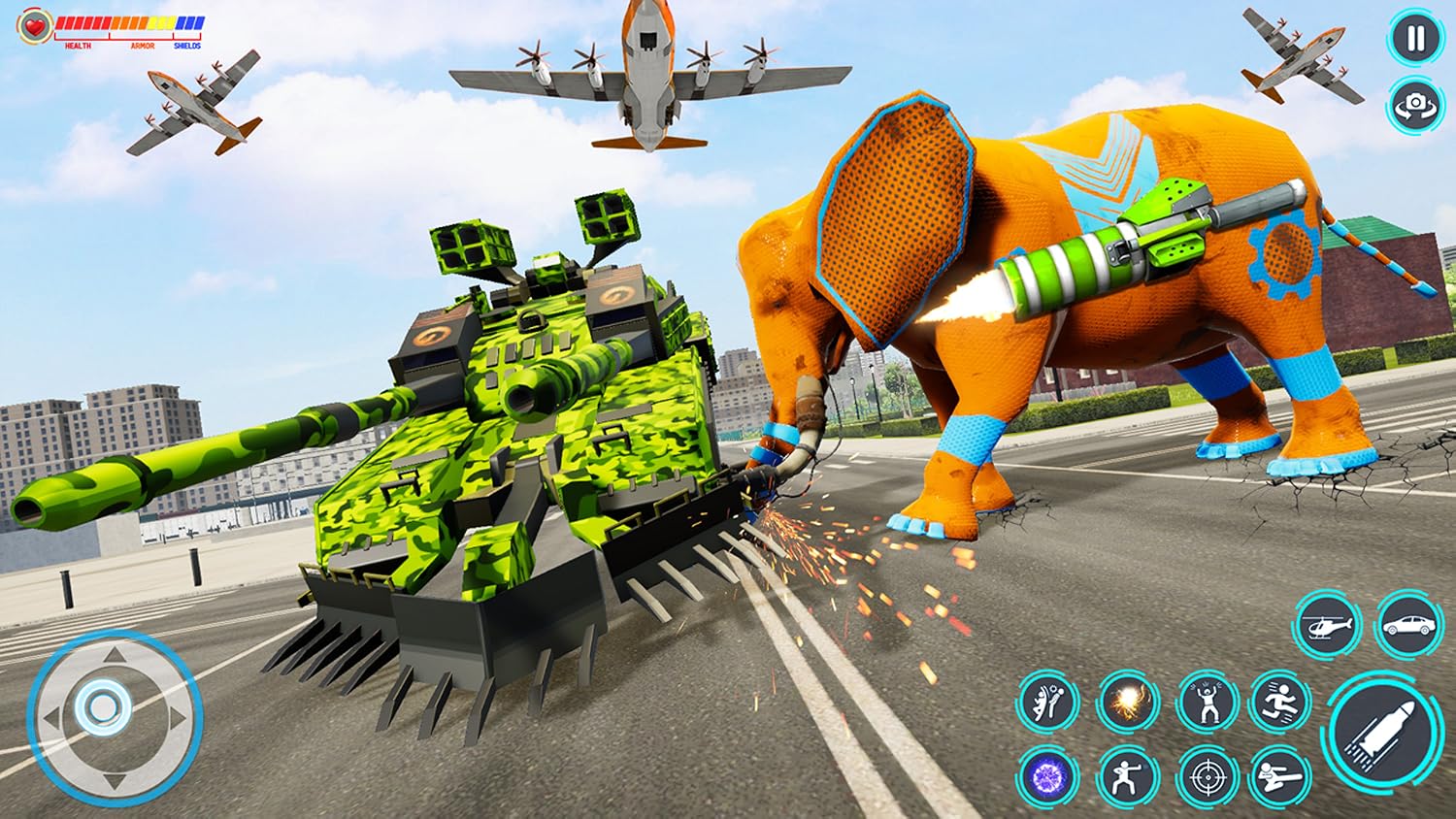 Open World Robot Transform Games 3D - Transforming Animal Fighting - Analyse des détails et conception