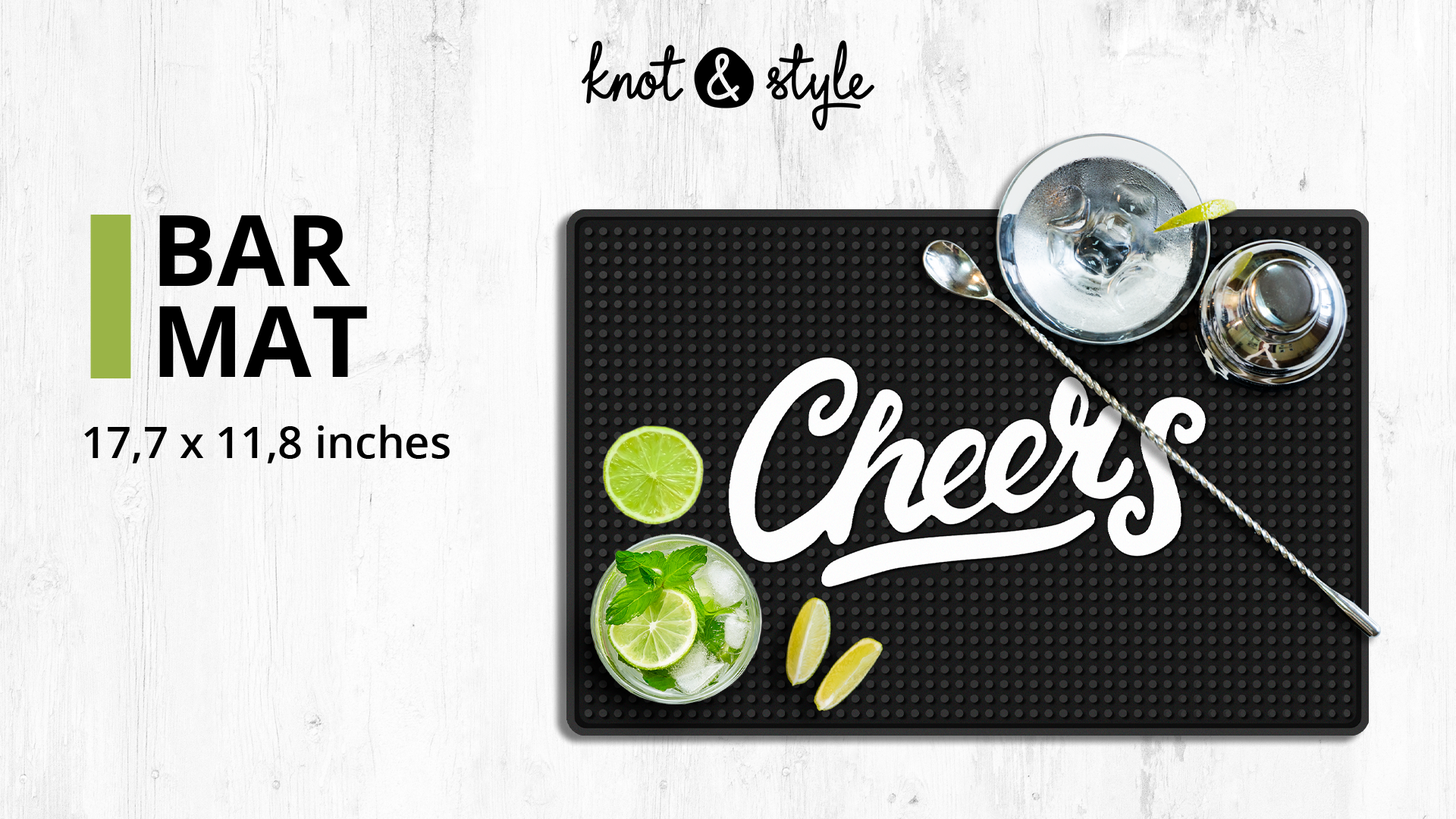 Amazon.com: Premium Cheers Bar Mat for Home Bar - Large 18