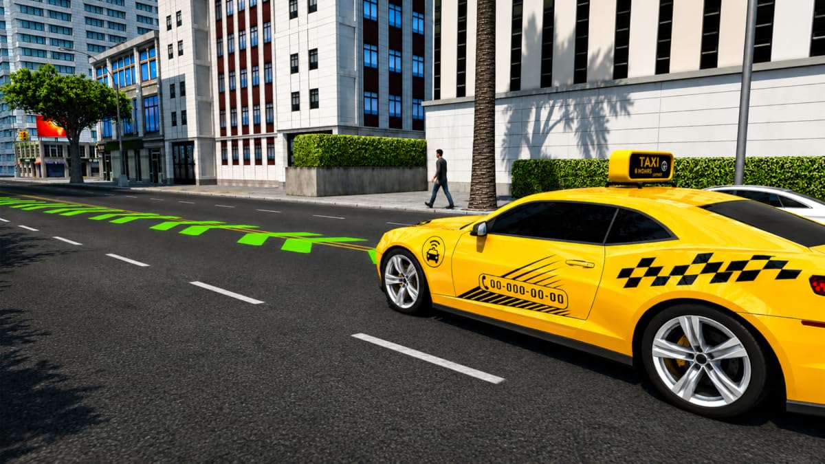 Taxi Car Driving Passenger Transport — view 5