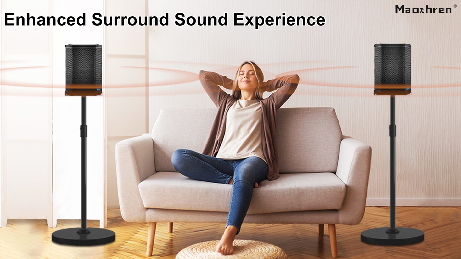 Amazon.com: Pack of 2 Height Adjustable Speaker Stand for Bose S1