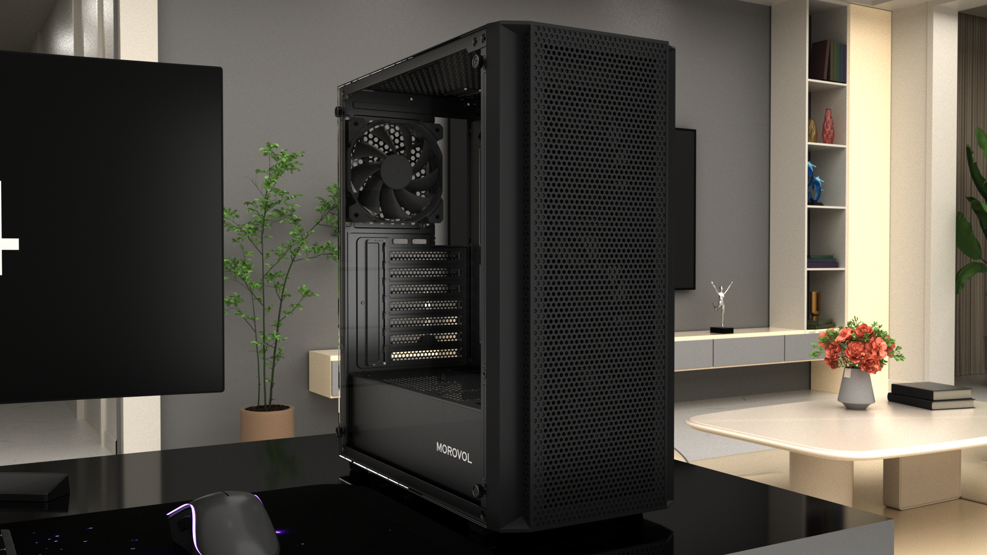 Amazon.com: MOROVOL ATX PC Case, Mid Tower Gaming PC Case