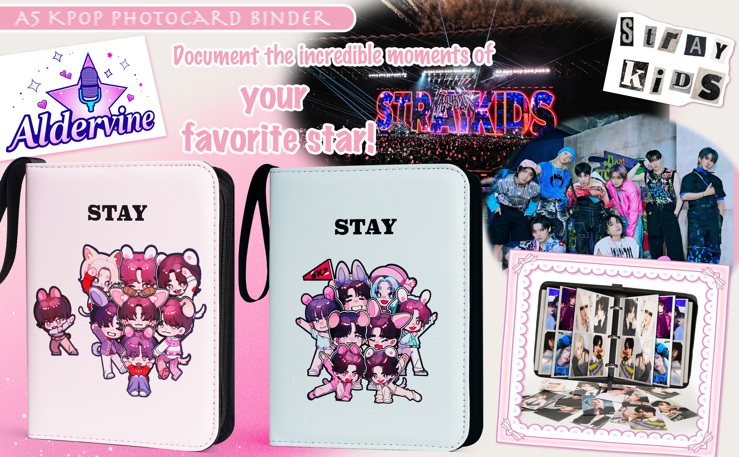 Amazon.com: Stray Kids Kpop Photocard Binder-Skzoo Trading Card A5