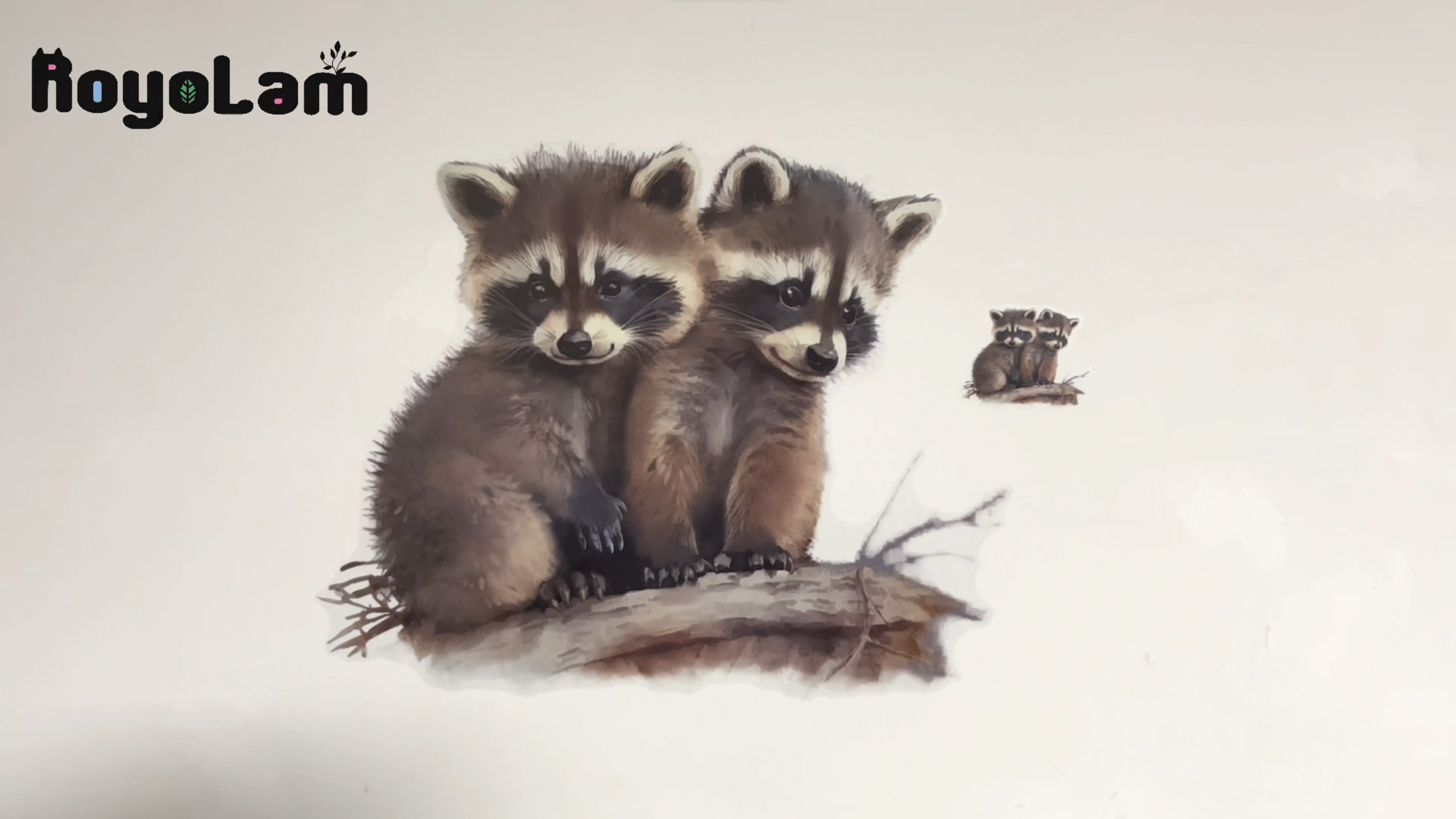 Vinilo Decorativo Little Raccoon Brothers miniatura 7