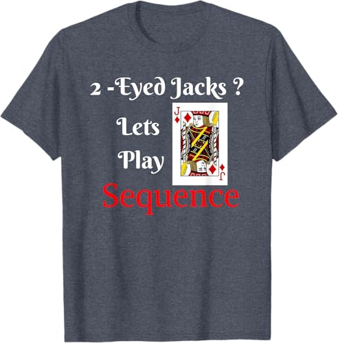 Miniatura 73 de I Have 2-eyed Jacks Lets Play una tarjeta Junta Game playera Fun, hombre 3XL, Azul (Heather blue) Negro,Azul Marino,Asfalto,Azul