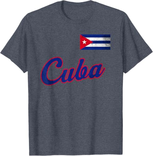 Miniatura 3 de Cuba 2023 Baseball Flag Pride Cubano Beisbol Cuban T-Shirt Black,White,Baby Blue,Silver Grey,Olive Green,Lemon Yellow,Heather Grey,Heather