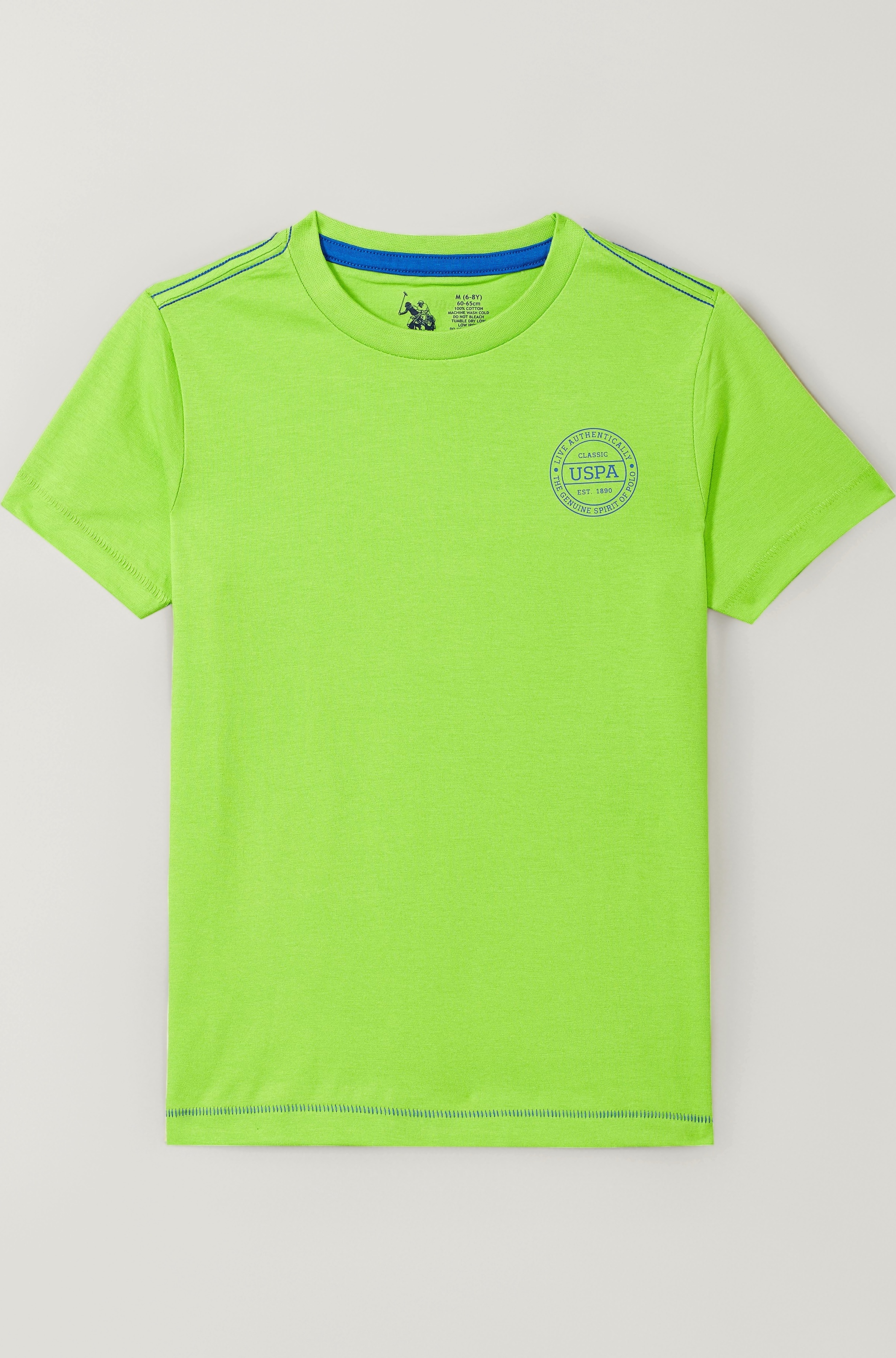 Boy's Ribbed Neck Cotton IKEA Regular Fit T-Shirt (Pack of 1)