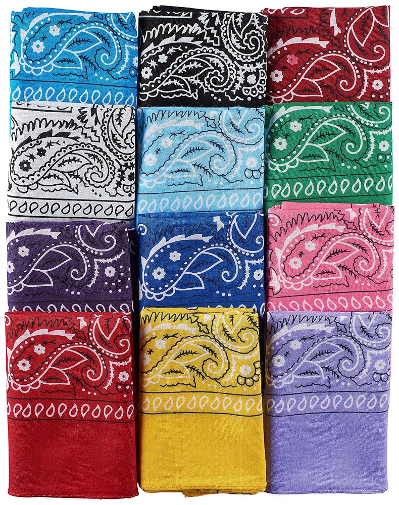 Bandana In Cotone 100% - 2 Pezzi, Motivo Paisley, Multiuso Per Uomo E Donna - Foto 6
