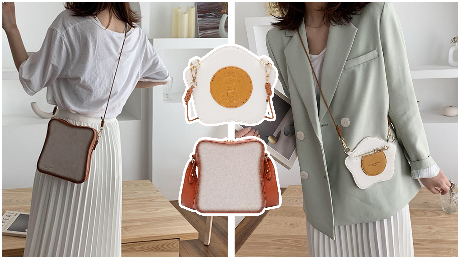 Amazon | [Ayrsjcl] ショルダーバッグ メッセンジャーバッグ トースト