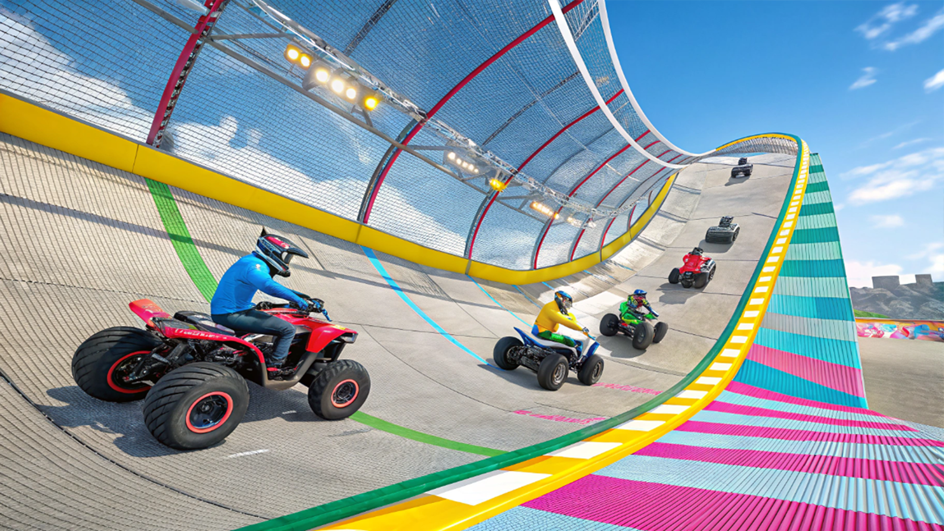 Quad Racing Simulator Superhero Quad Bike Games - ATV Stunt Motorcycle Racing Simulator 3D ...