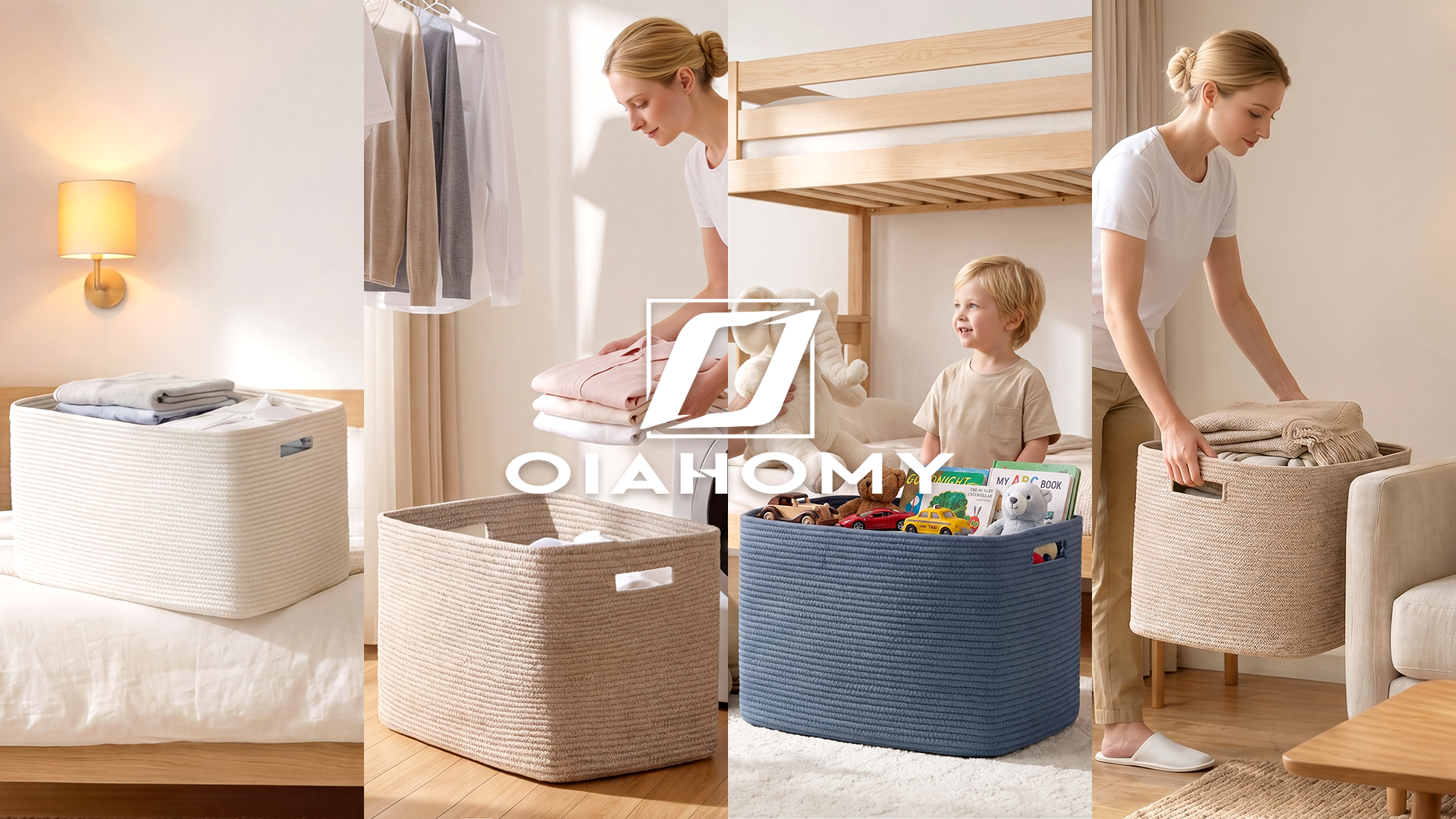Amazon.com: OIAHOMY XXLarge Rectangle Blanket Basket-96L, Cotton
