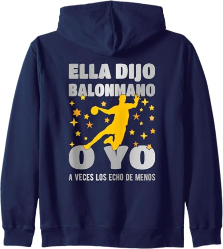 Miniatura 6 de Ella Dijo El Balonmano O Yo La Extraño Zip Hoodie