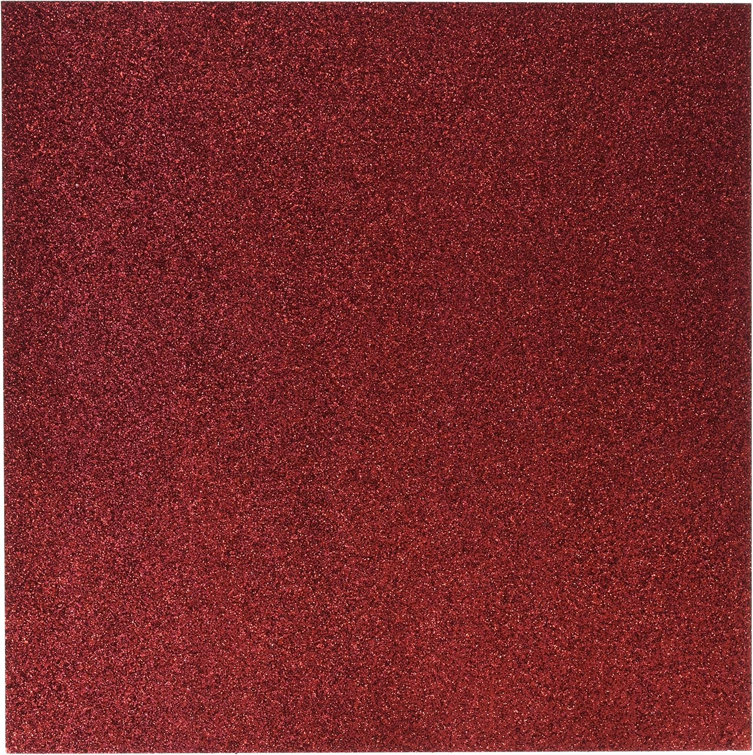 American Crafts Duotone Glitter Crimson Cardstock, Multicolor