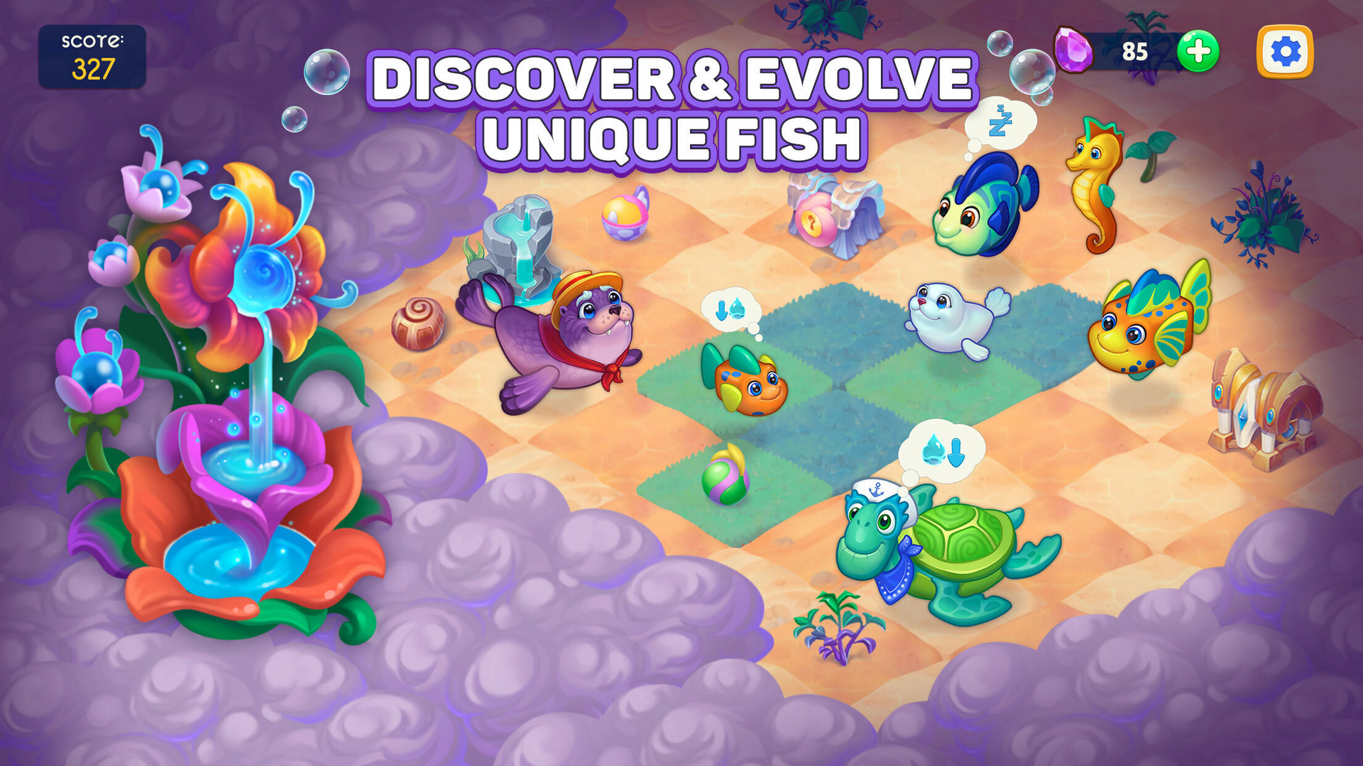 Sea Merge! - Fish Aquarium Game & Underwater Adventure Merging Puzzle ...