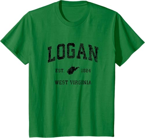Miniatura 4 de Logan West Virginia WV - Camiseta deportiva clásica negra, Gris