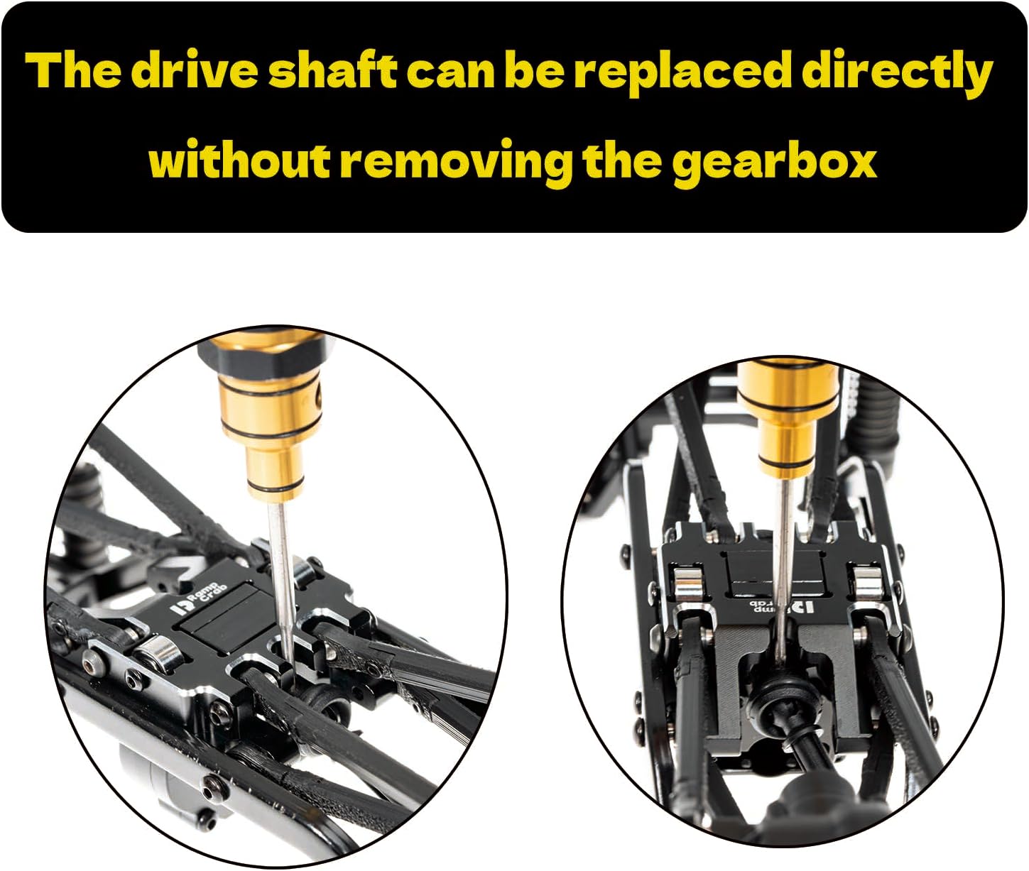 RampCrab Gearbox Skid Plate for TRX4M RC Car, Aluminum Alloy, Come with Bearing, Upgrades Parts for 1/18 TRX4-M Bronco Defender K10, 18.5G