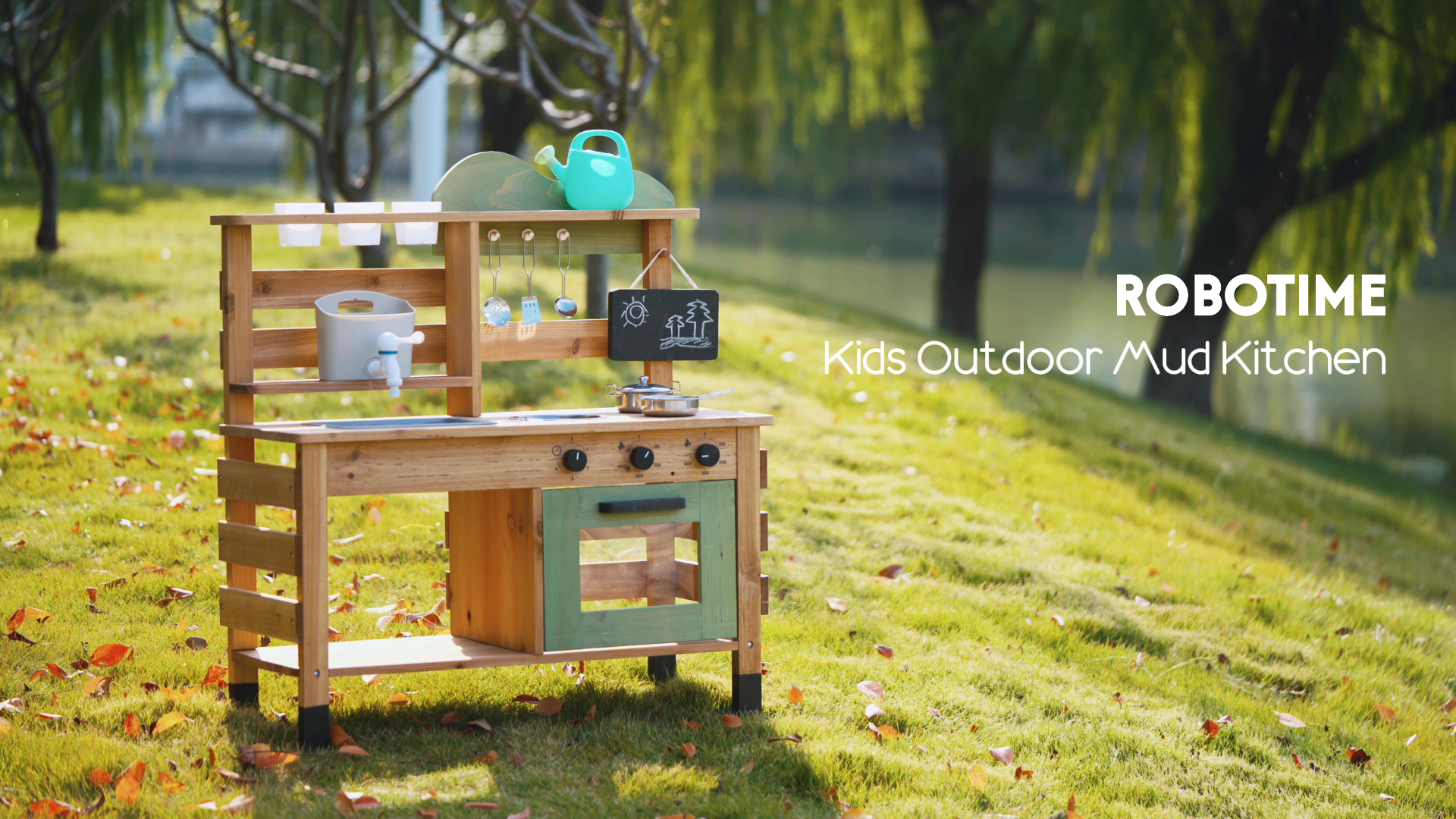 Amazon.com: ROBOTIME Mud Kitchen, Outdoor Play Kitchen for Kids