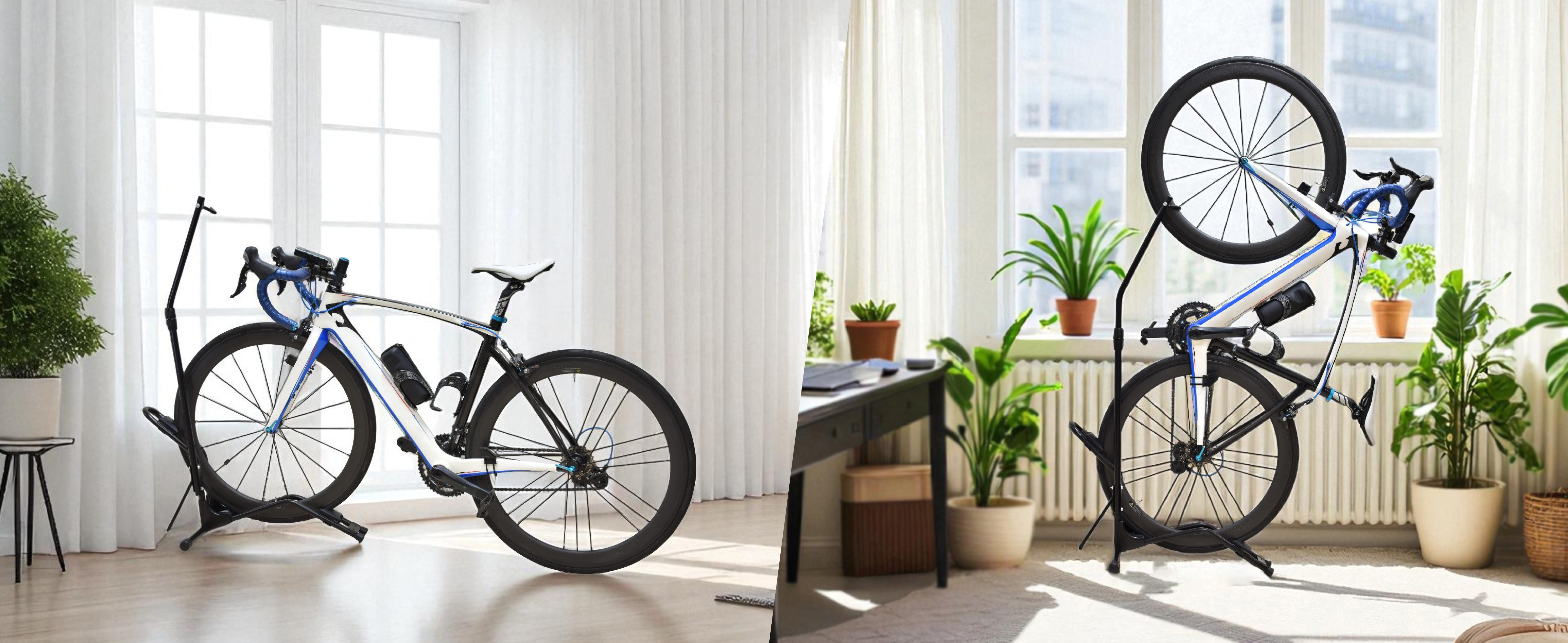 Amazon | 自転車スタンド 【5本脚設計x安定感 縦置き 横置き 両対応