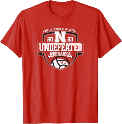 Nebraska Cornhuskers Camiseta de voleibol Undefeated 2023 roja para mujer, Rojo -