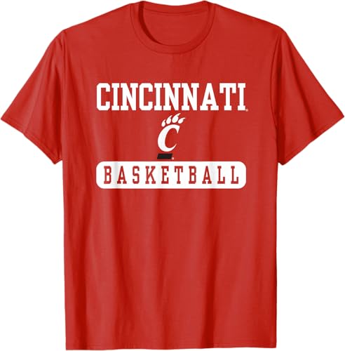 Cincinnati Bearcats Basketball Red - Camiseta con licencia oficial, Rojo -