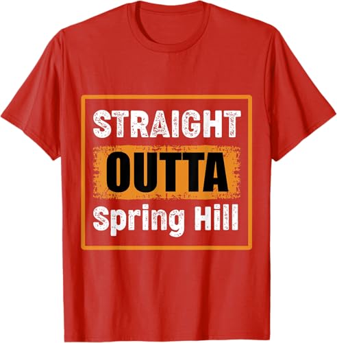 Miniatura 24 de Straight Outta Spring Hill Tennessee USA Vintage Humor T-Shirt Black,Navy Blue,Asphalt Grey,Slate Grey,Cranberry Red,Red,Kelly Green,Brown,Olive