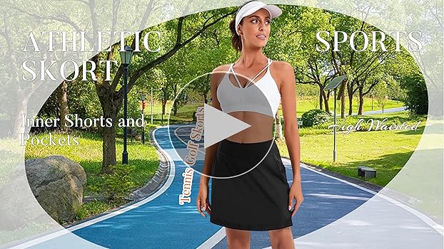 Oyamiki Tennis Skirts for Women Golf Athletic Activewear Skorts