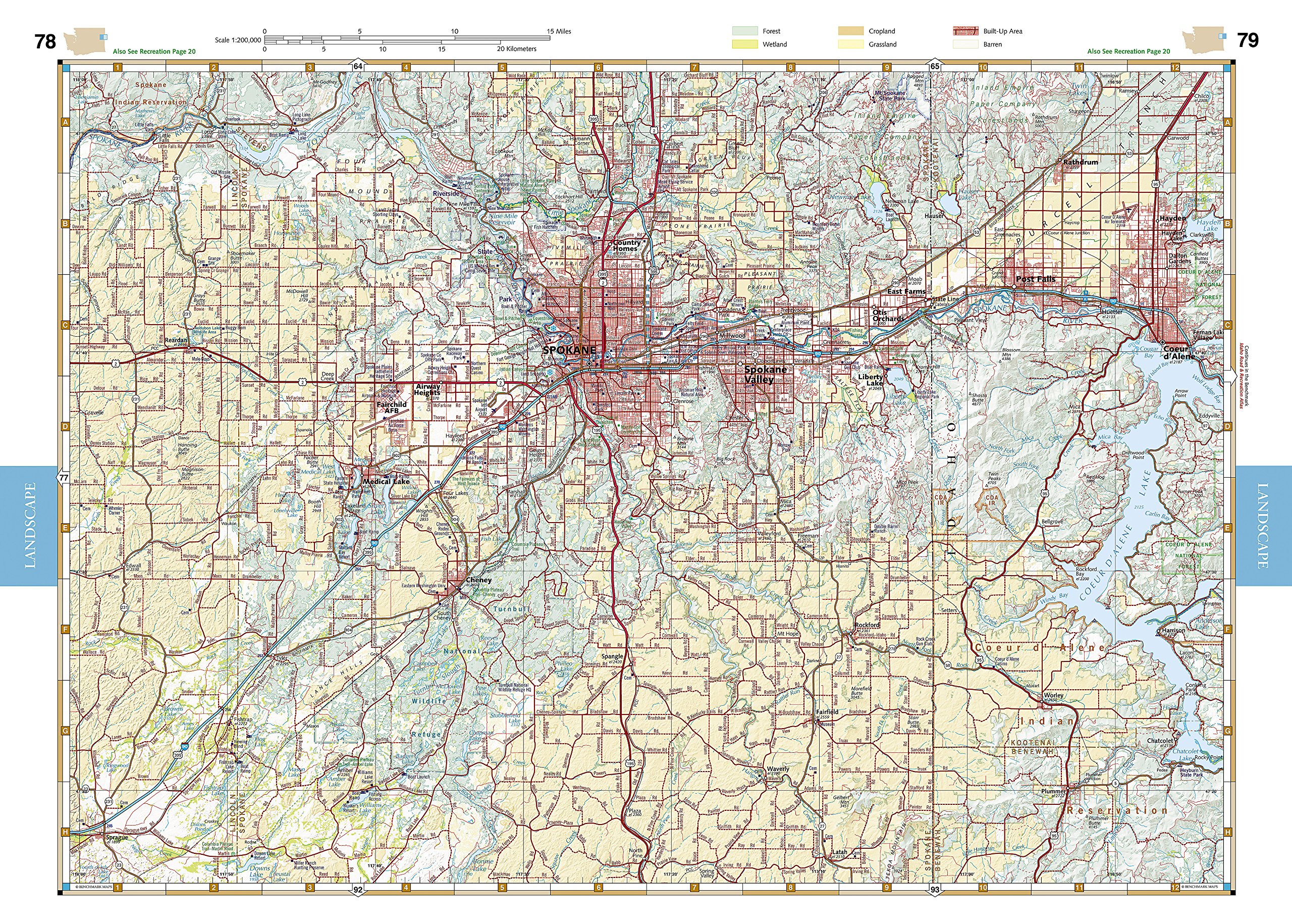 Washington Road & Recreation Atlas: Straßenatlas zu Erholungsgebieten (Benchmark)