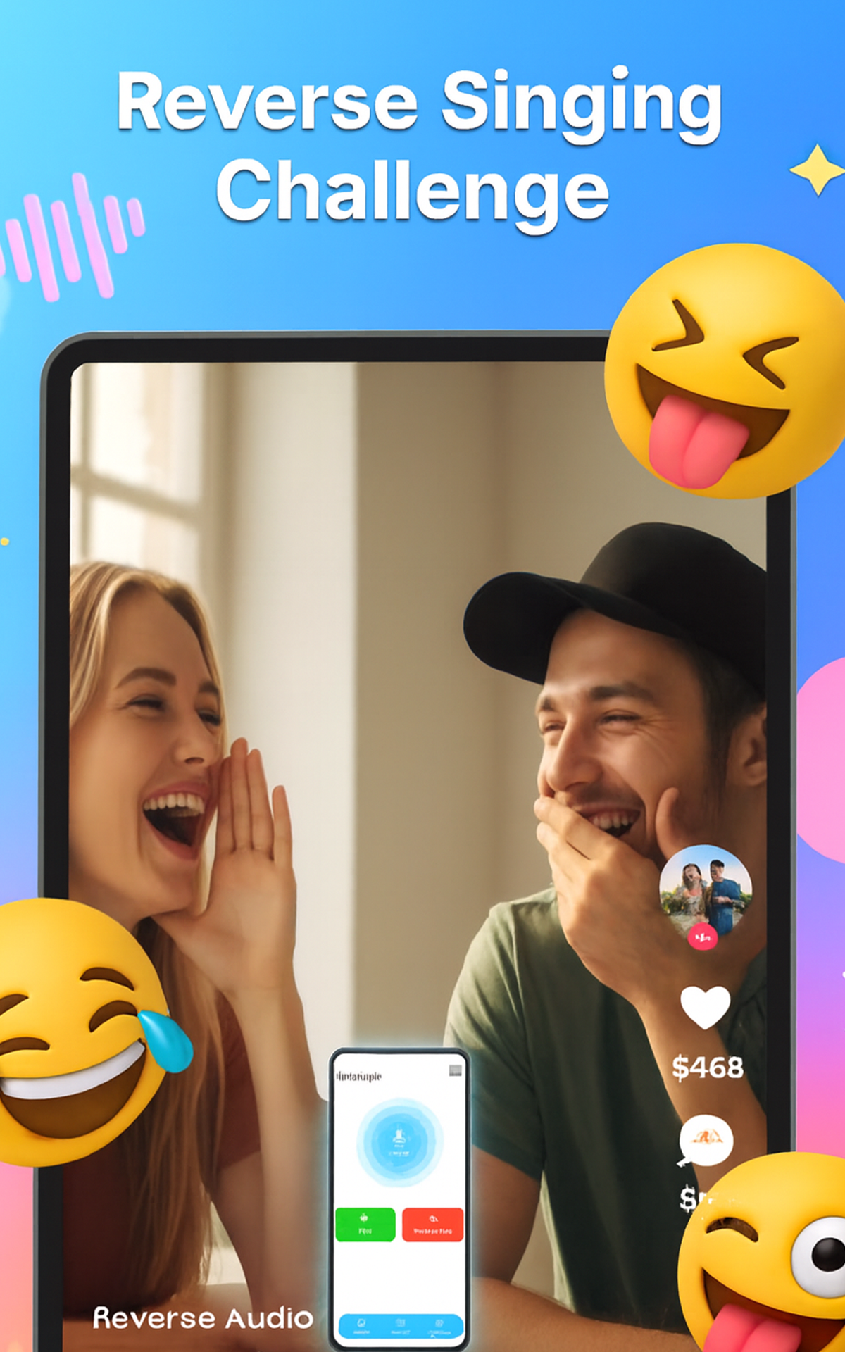 Sing Backwards Reverse Audio Singing Trend: Sing Challenge - App on the Amazon Appstore
