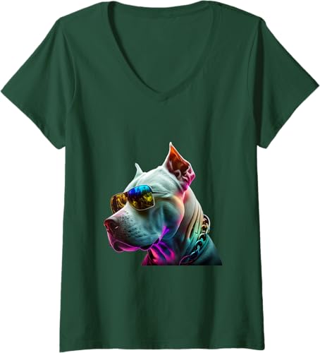 Miniatura 10 de Womens Dogo Argentino Dogs Dogo Argentinos V-Neck T-Shirt