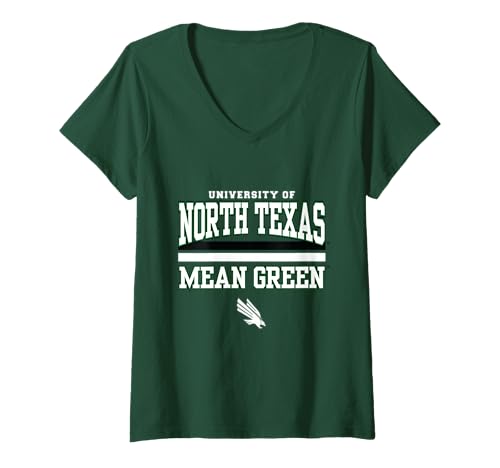 Womens North Texas Mean Green NCAA | VNPUNCTX301 V-Neck T-Shirt