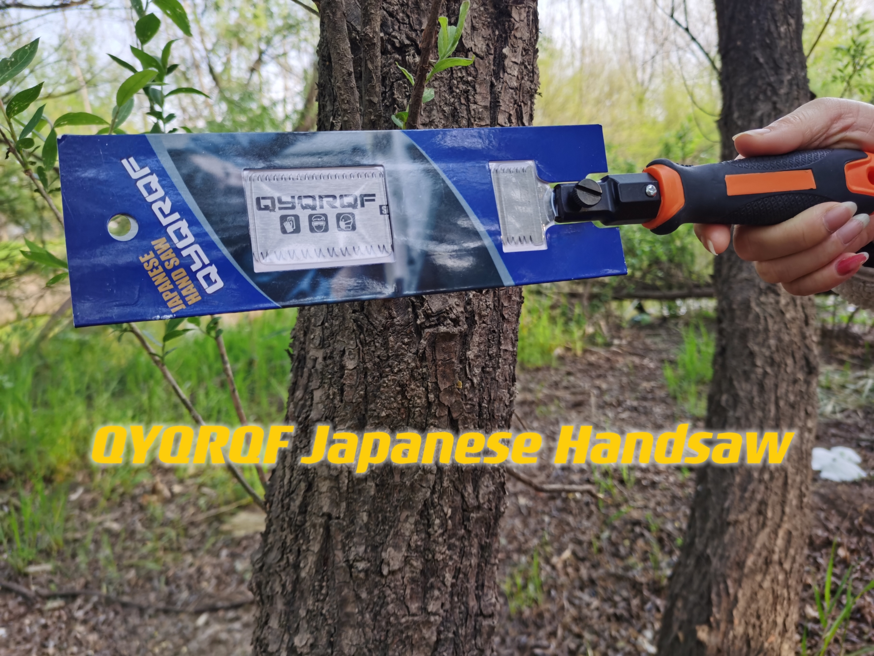 QYQRQF Japanese Hand Saw, 7 Inch Flush Cut Saw Double Edge Sided