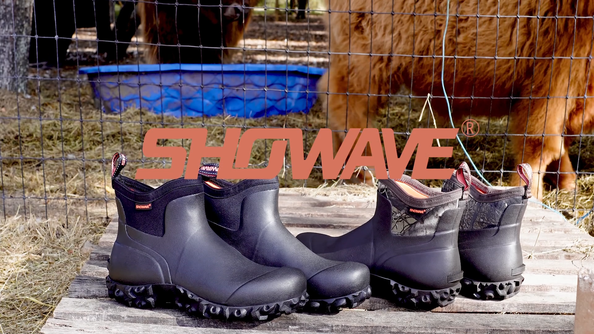 Amazon.com | Showave Men's Ankle Rain Boots Waterproof Rubber