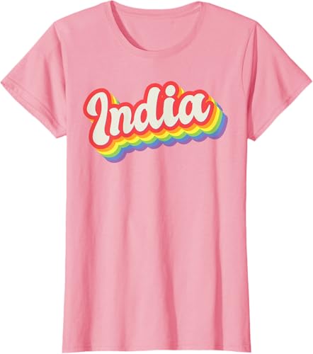 Miniatura 8 de India Pride Month LGBTQ Rainbow Flag Name Personalised T-Shirt