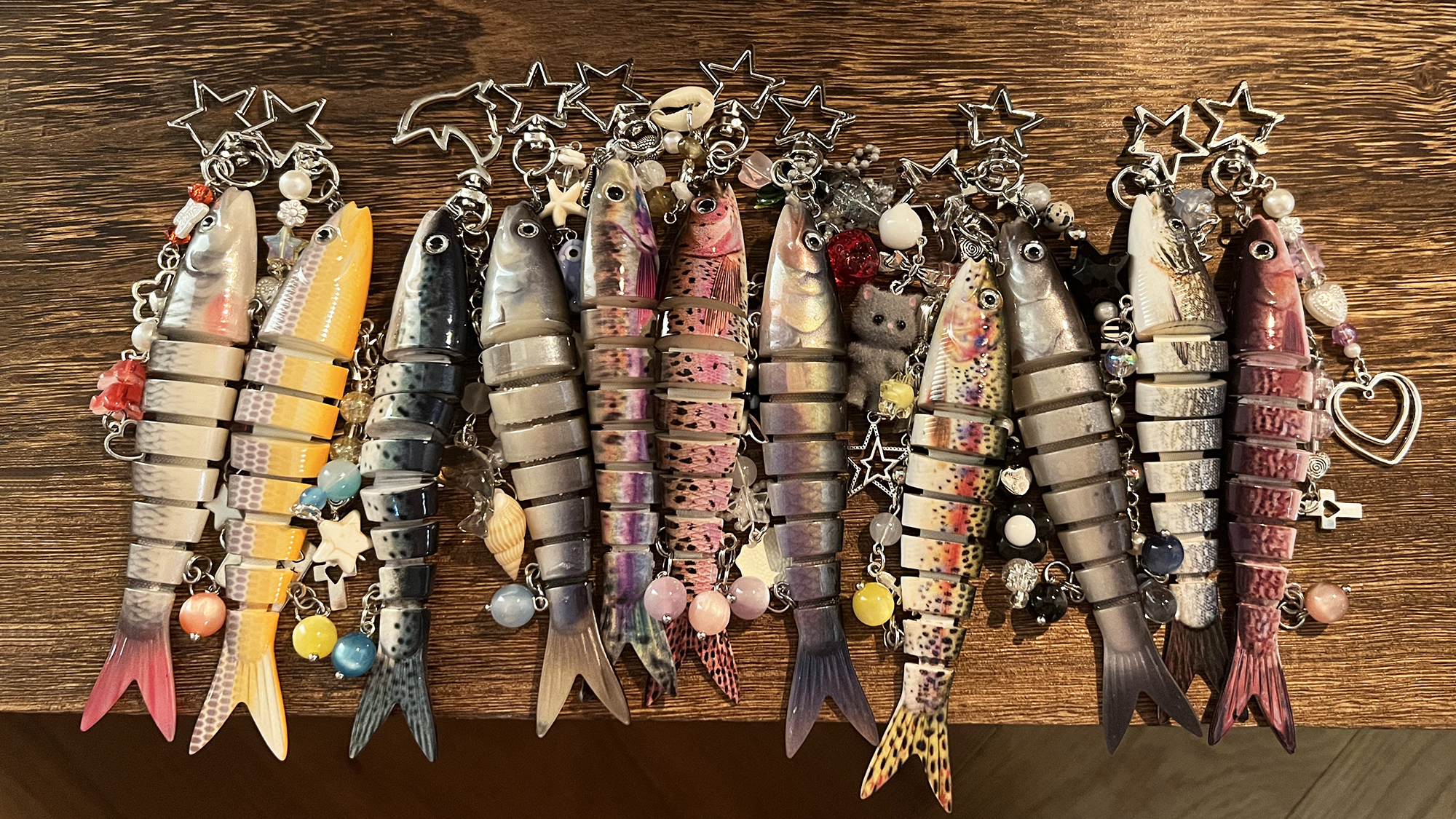 XGALBLA Cute Lifelike Fish Keychain for Bass Trout, Aesthetic Y2K Charms Stylish Keychain Accessories for Bag Charms Purse Gift, Amazing Fishing Gifts(Style 3) at Amazon Women's Clothing store