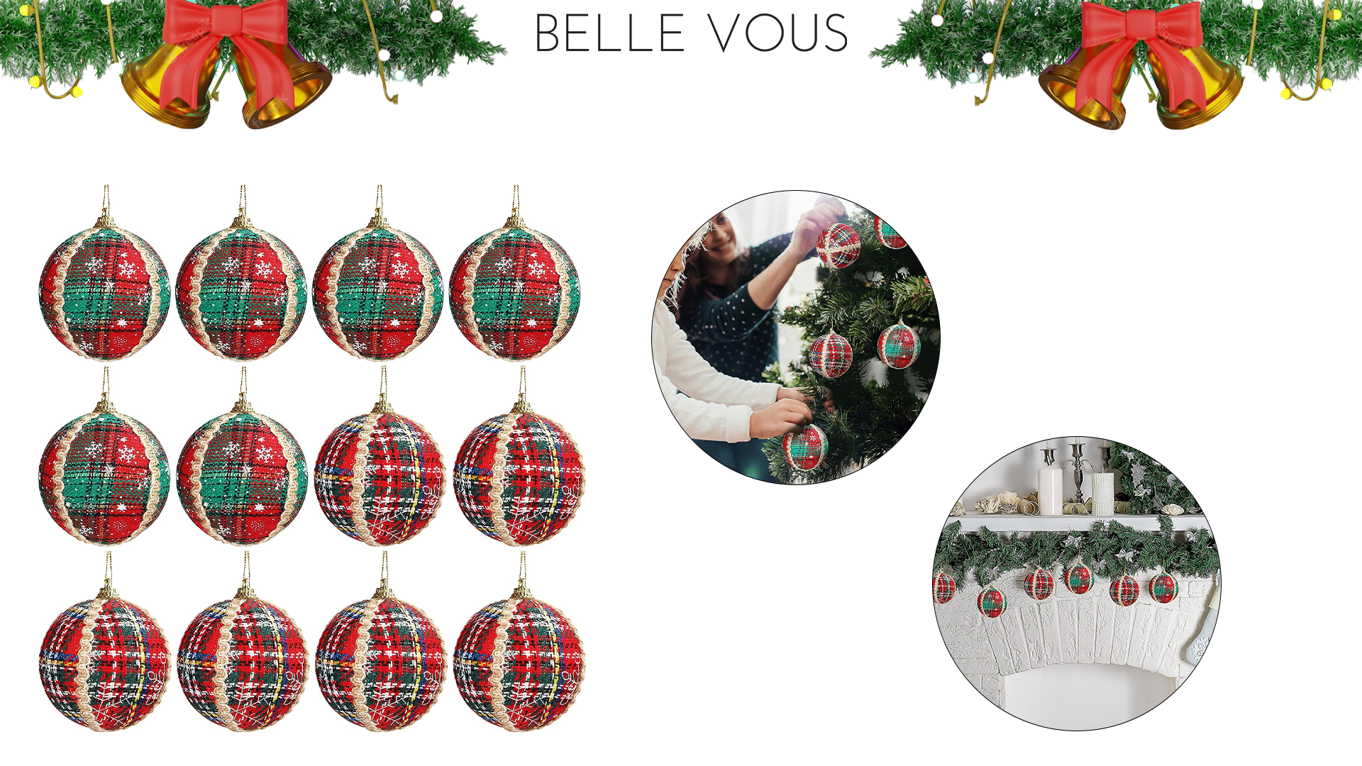 12 Palline Di Natale Grandi In Plastica – Diametro 15,2 Cm, Lucide E Infrangibili, Per Decorazioni Esterne E Interne (stile Vivace) - 4