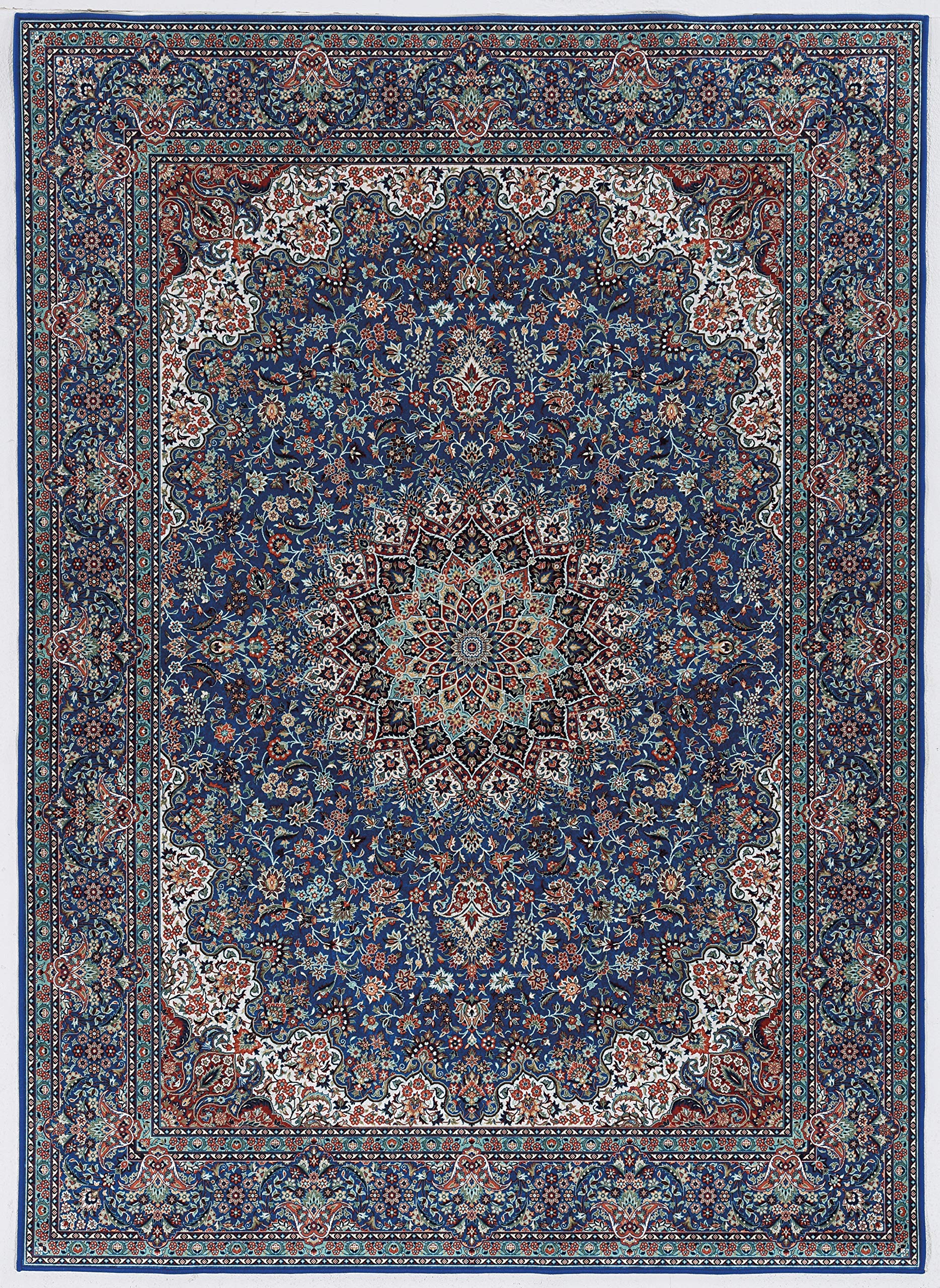 Linon Home Decor Products Honora Duncan Blue Ivory 22 x 32 Accent Rug