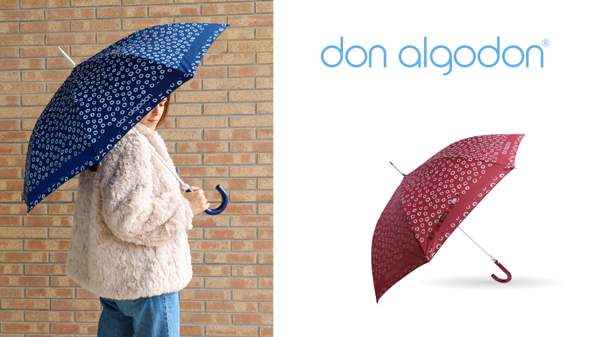 DON ALGODON Damen Faltregenschirm - Automatisch Windfest Kompakt