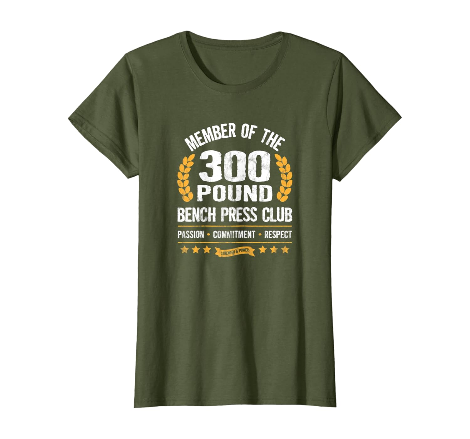 Amazon Com 300 Pound Bench Press Club Strong Men Women Gym T