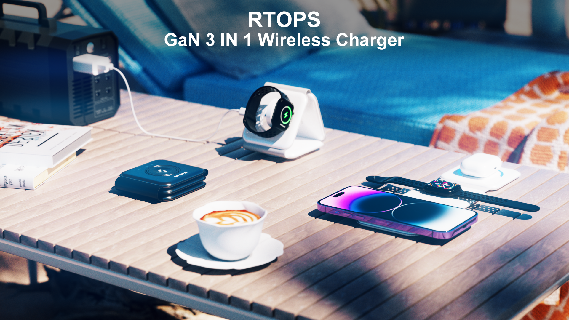 Amazon.com: Wireless Charger 3 in 1,RTOPS Magnetic Travel