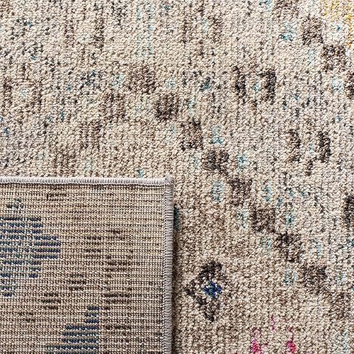 Vista 29 de Safavieh Madison Collection MAD418F - Alfombra de área con diamantes, Polipropileno, Azul Oscuro/Amarillo