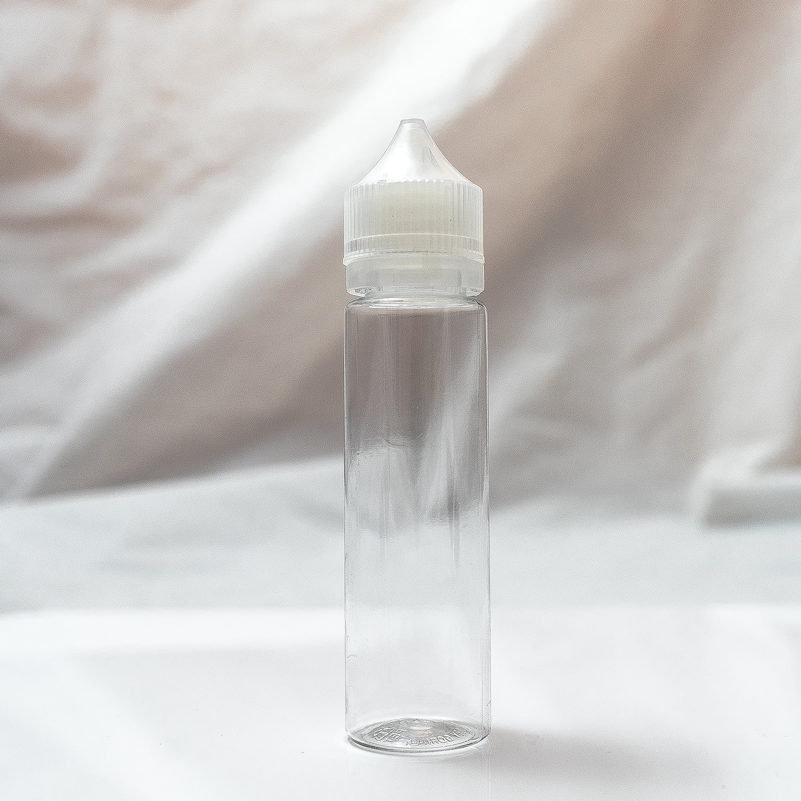 PET Bottles (3-Pack) (60ML, Clear Transparent w/White Cap)