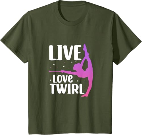 Miniatura 18 de Twirl Baton Twirling Twirler Majorettes T-Shirt Black,Navy Blue,Asphalt Grey,Baby Blue,Cranberry Red,Red,Kelly Green,Brown,Olive Green,Dark Heather