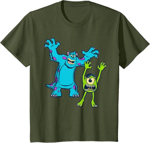 Miniatura 25 de Disney Pixar Monsters University Sulley and Mike T-Shirt Black,Navy Blue,Asphalt Grey,White,Baby Blue,Red,Kelly Green,Olive Green,Lemon