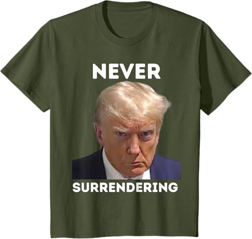 Miniatura 9 de Triumph Never Surrendering - Camiseta Trump Mug Shot, Negro -