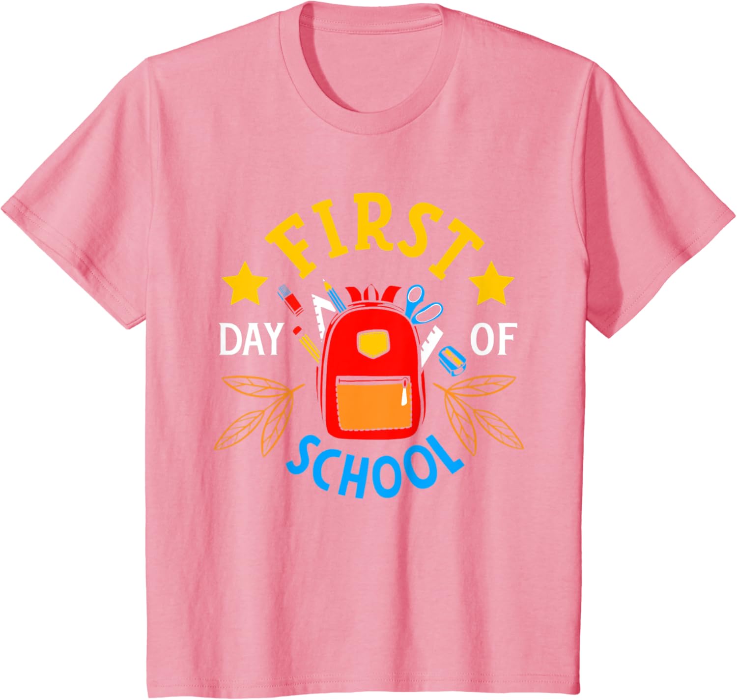 Kids 1st Day of School Cute Schoolbag Colorfull Gift Kids T-Shirt